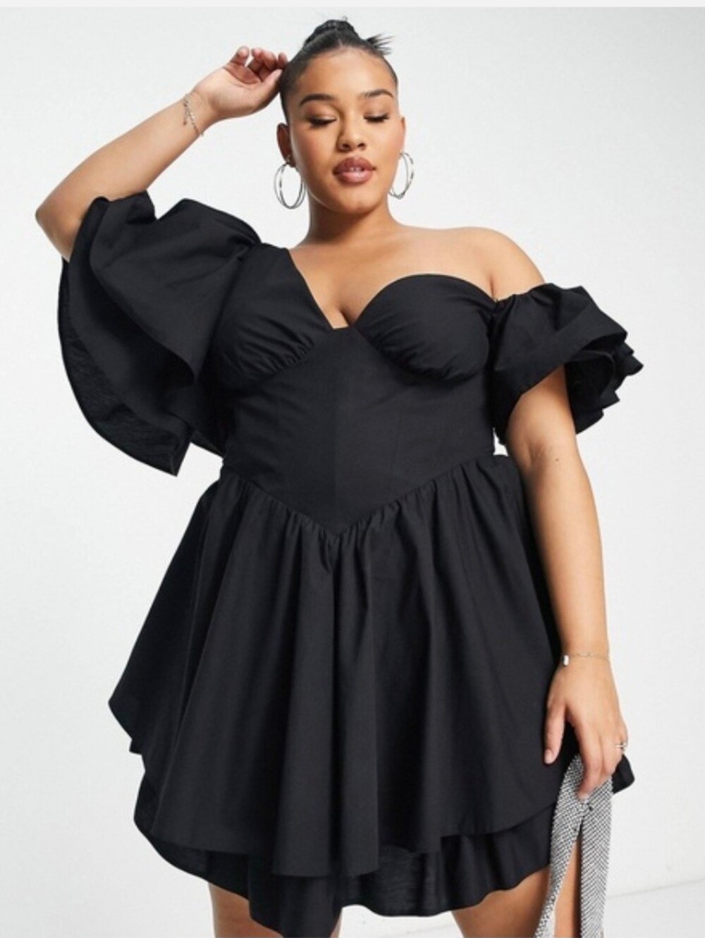 ASOS LUXE Curve One Shoulder Dress